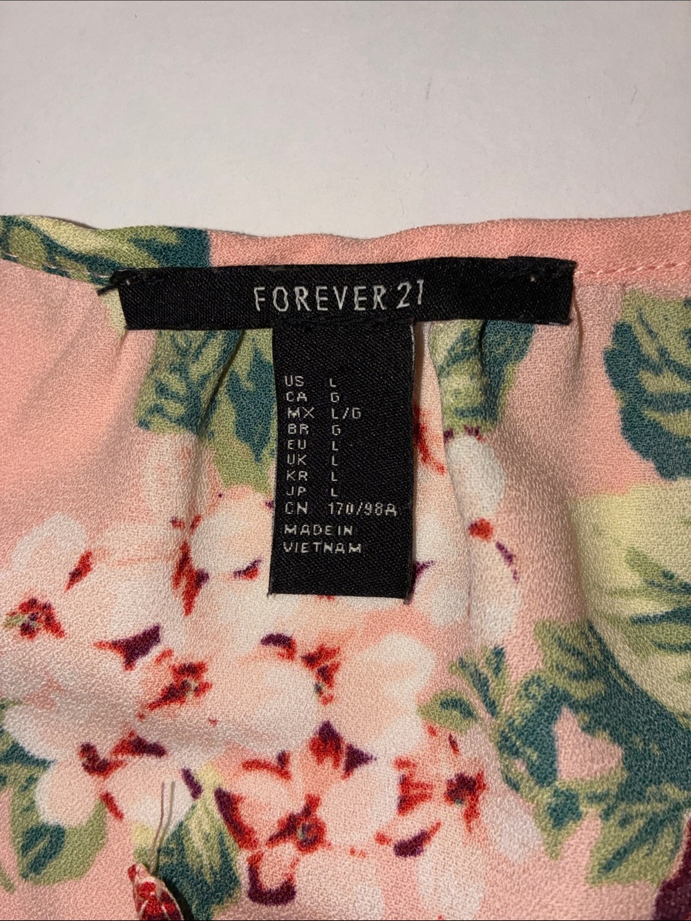 Forever 21 L Pink Floral Cold-Shoulder Camisole - Picture 11 of 15